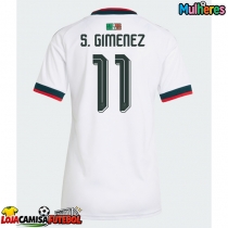 Camisa de Futebol México Santiago Gimenez #11 Equipamento Secundário Mulheres Mundo 2026 Manga Curta
